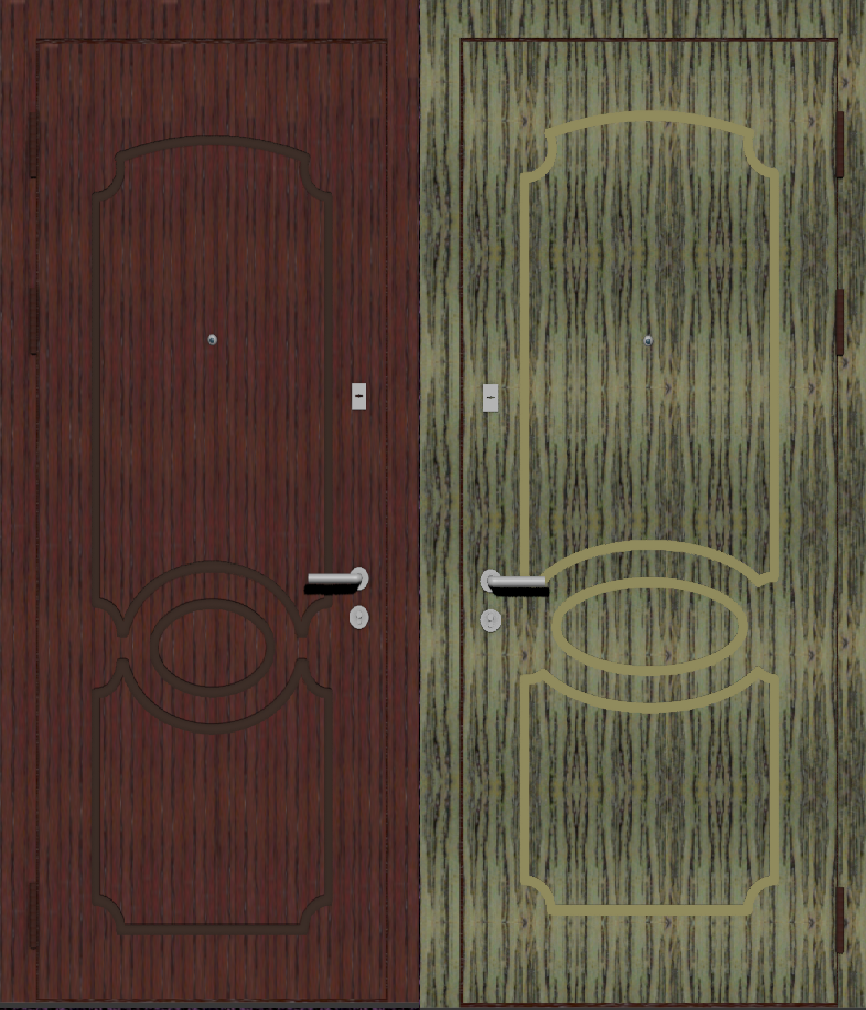 Металлическая входная дверь мдф шпон с рисунком фрезеровки F